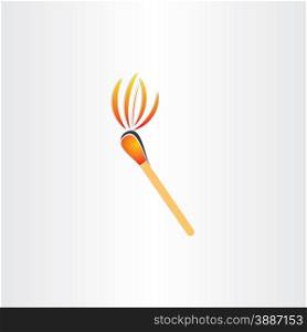 matches burning or fire torch symbol design