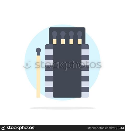 matches, camping, fire, bonfire, box Flat Color Icon Vector