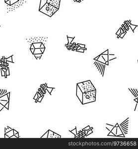 material construction engineer vector seamless pattern thin line illustration. material construction engineer vector seamless pattern