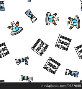 material construction engineer vector seamless pattern thin line illustration. material construction engineer vector seamless pattern