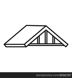 Material roof icon outline vector. Building construction. Roofer steel. Material roof icon outline vector. Building construction