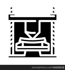 materials testing mechanical engineer glyph icon vector. materials testing mechanical engineer sign. isolated symbol illustration. materials testing mechanical engineer glyph icon vector illustration