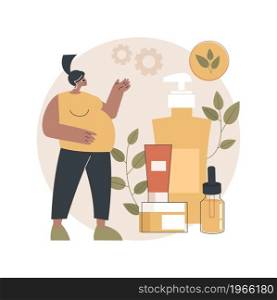 Maternity care products abstract concept vector illustration. Maternity special products, healthy natural cosmetics, clean care goods for pregnant, newborn skin treatment abstract metaphor.. Maternity care products abstract concept vector illustration.