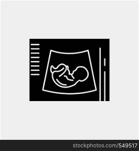 Maternity, pregnancy, sonogram, baby, ultrasound Glyph Icon. Vector isolated illustration. Vector EPS10 Abstract Template background