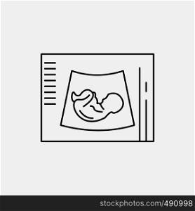Maternity, pregnancy, sonogram, baby, ultrasound Line Icon. Vector isolated illustration. Vector EPS10 Abstract Template background