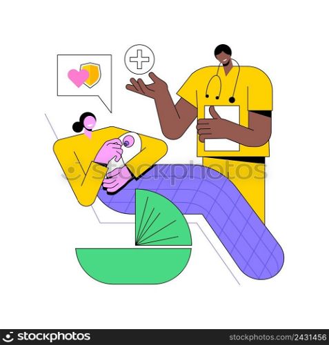 Maternity services abstract concept vector illustration. Maternity care service, perinatal healthcare, pregnancy and birth qualified support, childbirth and postpartum period abstract metaphor.. Maternity services abstract concept vector illustration.