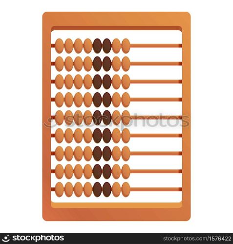 Math abacus icon. Cartoon of math abacus vector icon for web design isolated on white background. Math abacus icon, cartoon style