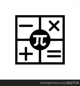 Math Icon, Mathematics Icon Vector Art Illustration. Math Icon, Mathematics Icon