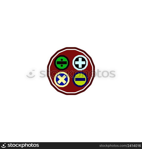 math icon vector design templates white on background