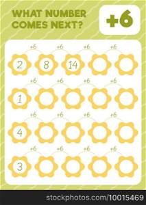 Math worksheet practice print page. What number comes next  Addition. Count and write. 