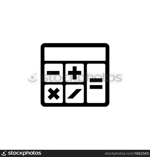 Mathematical Calculator. Flat Vector Icon illustration. Simple black symbol on white background. Mathematical Calculator sign design template for web and mobile UI element. Mathematical Calculator Flat Vector Icon
