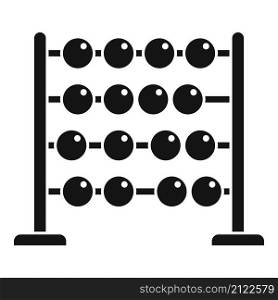 Mathematics abacus icon simple vector. Math calculator. Wooden toy. Mathematics abacus icon simple vector. Math calculator