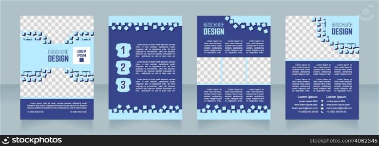 Mathematics course blank brochure design. Template set with copy space for text. Premade corporate reports collection. Editable 4 paper pages. Smooch Sans Light, Bold, Arial Regular fonts used. Mathematics course blank brochure design