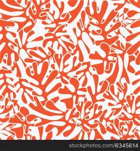 Matisse inspired shapes seamless pattern, colorful design, vector illustration