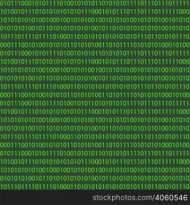 Matrix Background with green one and zero light. Binary Computer Code vector. For print or design. Matrix Background with green one and zero light