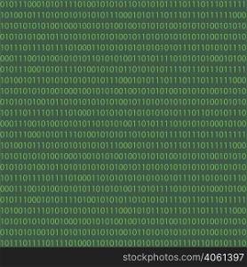 Matrix Background with green one and zero light. Binary Computer Code vector. For print or website design. Matrix Background