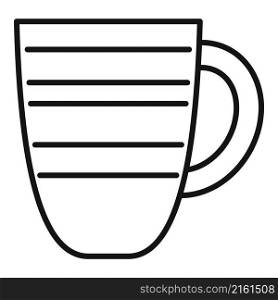 Matte mug icon outline vector. Hot cup. Ceramic drink mug. Matte mug icon outline vector. Hot cup