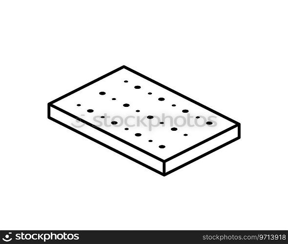 Mattress icon isolated on white background Vector Image