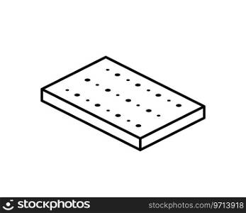 Mattress icon isolated on white background Vector Image