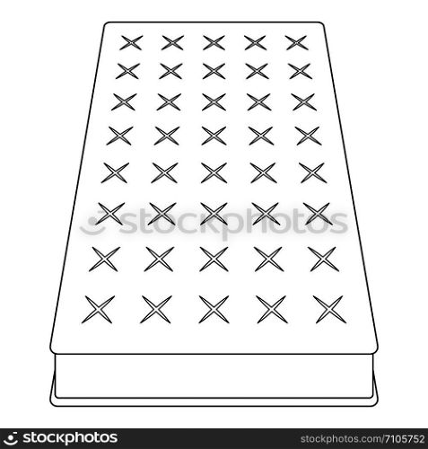Mattress icon. Outline mattress vector icon for web design isolated on white background. Mattress icon, outline style
