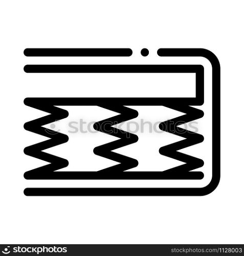 Mattress Springs Foam Icon Vector. Outline Mattress Springs Foam Sign. Isolated Contour Symbol Illustration. Mattress Springs Foam Icon Outline Illustration