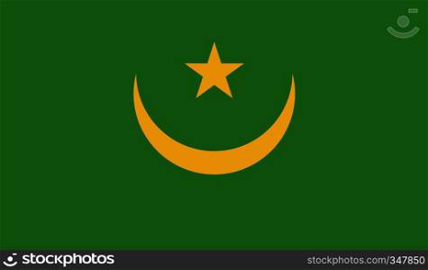 Mauretanien flag image for any design in simple style. Mauretanien flag image