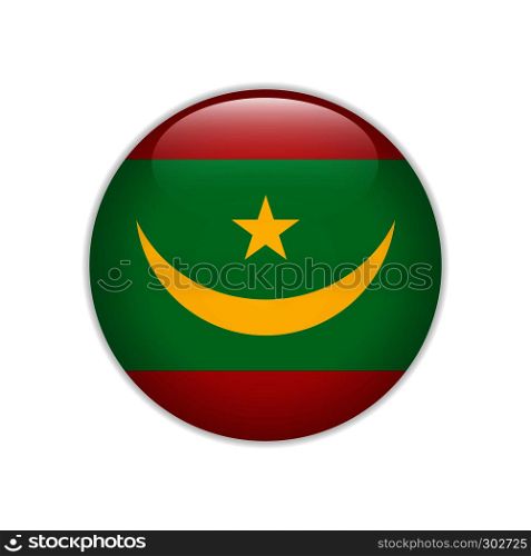 Mauritania flag on button