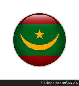 Mauritania flag on button