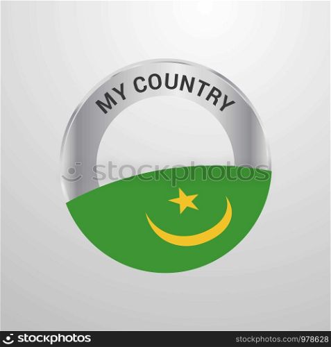 Mauritania My Country Flag badge