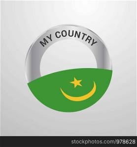 Mauritania My Country Flag badge