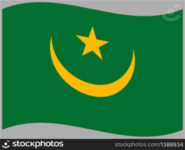 Mauritania National flag. original color and proportion. Simply vector illustration background, from all world countries flag set for design, education, icon, icon, isolated object and symbol for data visualisation