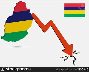 Mauritius economic crisis vector illustration Eps 10.. Mauritius economic crisis vector illustration Eps 10