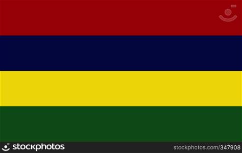 Mauritius flag image for any design in simple style. Mauritius flag image