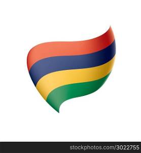 Mauritius flag, vector illustration. Mauritius flag, vector illustration on a white background