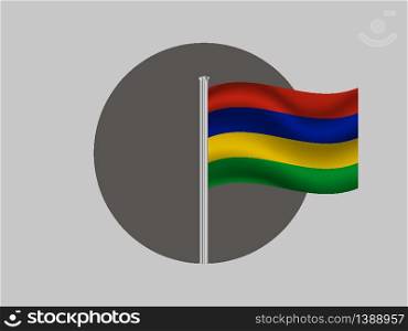 Mauritius National flag. original color and proportion. Simply vector illustration background, from all world countries flag set for design, education, icon, icon, isolated object and symbol for data visualisation