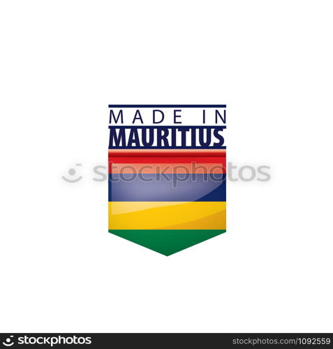 Mauritius national flag, vector illustration on a white background. Mauritius flag, vector illustration on a white background