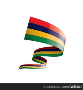 Mauritius national flag, vector illustration on a white background. Mauritius flag, vector illustration on a white background