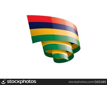 Mauritius national flag, vector illustration on a white background. Mauritius flag, vector illustration on a white background