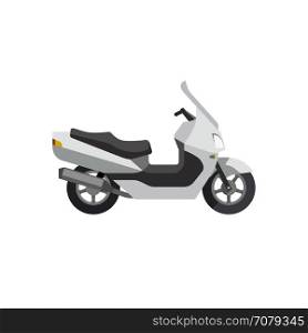 Maxi Scooter. Maxi Scooter in flat style. Vector illustrations of large motorcycle.