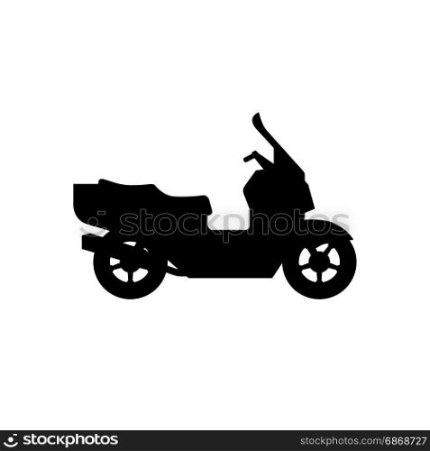Maxi Scooter silhouette. Maxi Scooter black silhouette on white background