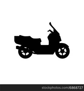 Maxi Scooter silhouette. Maxi Scooter black silhouette on white background