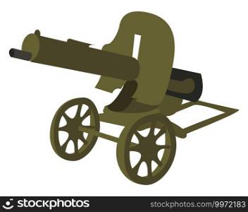 Maxim gun, illustration, vector on white background