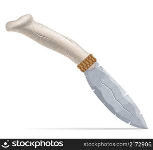 mayan ancient sto≠knife vector illustration isolated on white background