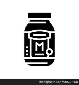 mayonnaise bottle sauce food glyph icon vector. mayonnaise bottle sauce food sign. isolated symbol illustration. mayonnaise bottle sauce food glyph icon vector illustration