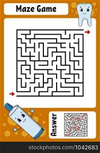 Maze. Game for kids. Funny labyrinth. Education developing worksheet. Activity page. Puzzle for children. Cute cartoon style. Riddle for preschool. Logical conundrum. Color vector illustration. Maze. Game for kids. Funny labyrinth. Education developing worksheet. Activity page. Puzzle for children. Cute cartoon style. Riddle for preschool. Logical conundrum. Color vector illustration.