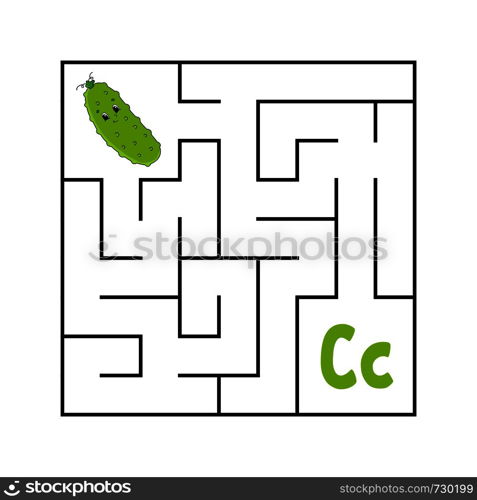 Maze. Game for kids. Funny labyrinth. Education developing worksheet. Activity page. Puzzle for children. Cute cartoon style. Riddle for preschool. Logical conundrum. Color vector illustration.