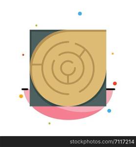 Maze, Map, Labyrinth, Strategy, Pattern Abstract Flat Color Icon Template