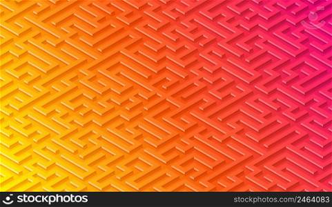 Maze pattern abstract background with vibrant colorful labyrinth for mobile lock screen, poster or wallpaper