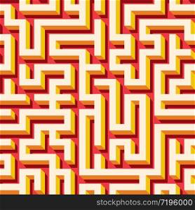 Maze seamless pattern with colorful endless tiled labyrinth for fabric or wallpaper