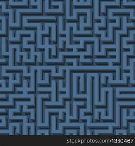 Maze seamless pattern with gray endless tiled labyrinth for fabric or wallpaper
